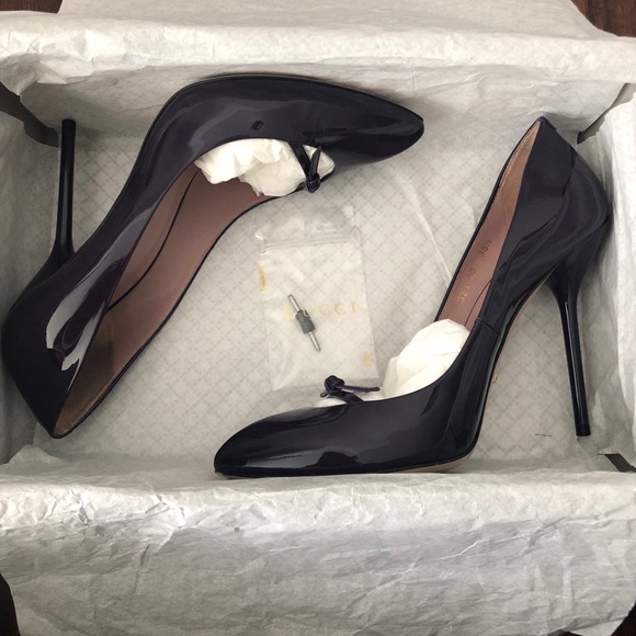 Gucci Patent Leather Vernice Crystal, Purple - Picture 8 of 8